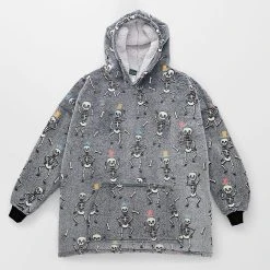 Morgan & Finch Skeleton Glow Hooded Sherpa Blanket -Morgan & Finch Shop 22529601 P