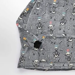 Morgan & Finch Skeleton Glow Hooded Sherpa Blanket -Morgan & Finch Shop 22529601 V01