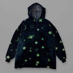 Morgan & Finch Galaxy Glow Hooded Sherpa Blanket -Morgan & Finch Shop 22529801 V02