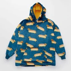 Morgan & Finch Hot Dogs Hooded Sherpa Blanket -Morgan & Finch Shop 22529901 P