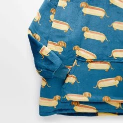 Morgan & Finch Hot Dogs Hooded Sherpa Blanket -Morgan & Finch Shop 22529901 V01