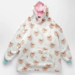 Morgan & Finch Love Ewe Hooded Sherpa Blanket -Morgan & Finch Shop 22530101 P