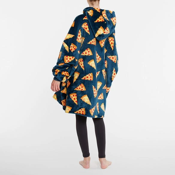 Morgan & Finch Pizza Hooded Sherpa Blanket 3 Morgan & Finch Pizza Hooded Sherpa Blanket