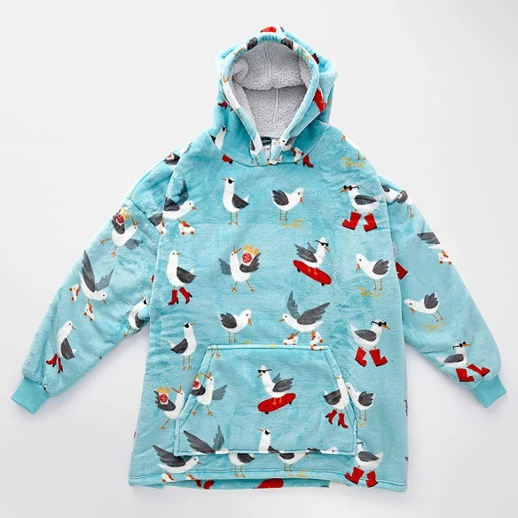 Morgan & Finch Seagulls Hooded Sherpa Blanket 4 Morgan & Finch Seagulls Hooded Sherpa Blanket - Image 2