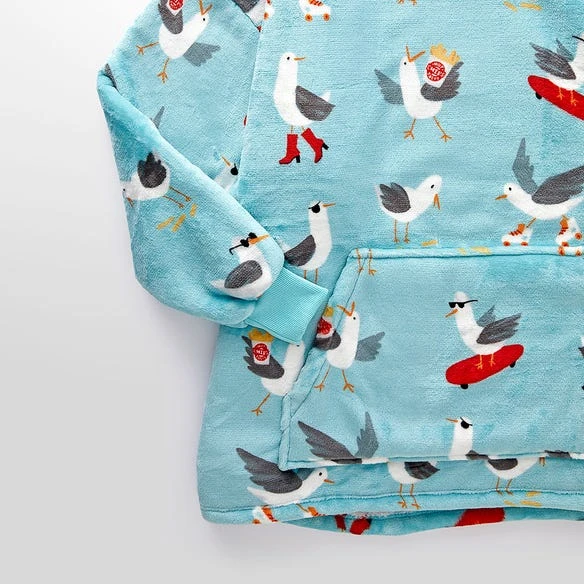 Morgan & Finch Seagulls Hooded Sherpa Blanket 6 Morgan & Finch Seagulls Hooded Sherpa Blanket - Image 4