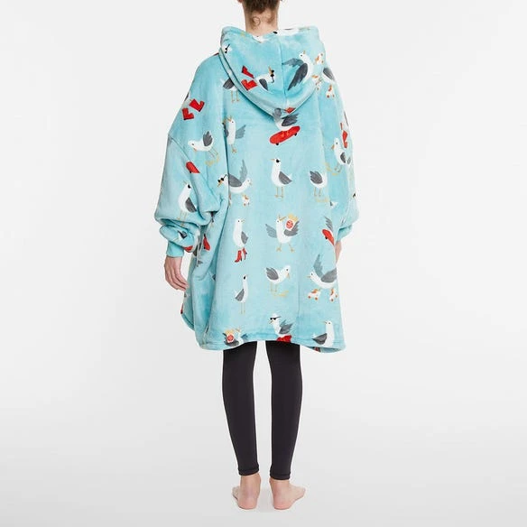 Morgan & Finch Seagulls Hooded Sherpa Blanket 3 Morgan & Finch Seagulls Hooded Sherpa Blanket