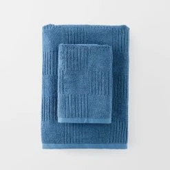 Morgan & Finch Marla Rib Towel - Blue -Morgan & Finch Shop 22535002 P
