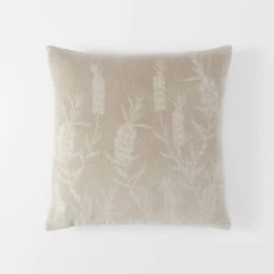 Morgan & Finch Bottle Brush Velvet Cushion - Stone