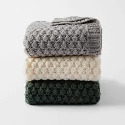 Morgan & Finch Bobble Knit Throw - Cream -Morgan & Finch Shop 2254330 R SI 6