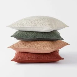 Morgan & Finch Elsie Quilted Cushion - Ivory