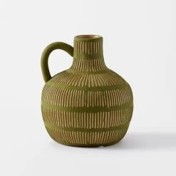 Morgan & Finch Freya Ceramic Vase Small - Green