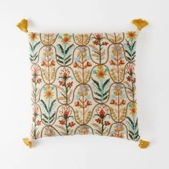 Botany Embroidered Cushion - Ivory/Multi 7 Botany Embroidered Cushion - Ivory/Multi -Morgan & Finch Shop 22558401 P 1