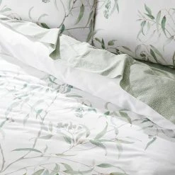 Cotton House Eucalyptus Quilt Cover 15 Cotton House Eucalyptus Quilt Cover -Morgan & Finch Shop CH Eucalyptus Detail 1
