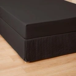 Perfects Padded Valance - Black -Morgan & Finch Shop Core Valance LS Bedding Perfects padded valance Black Hero 5