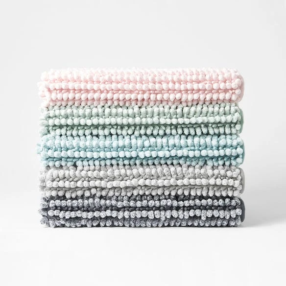 Morgan & Finch Bobble Melange Bath Mats - Stone 9 Morgan & Finch Bobble Melange Bath Mats - Stone - Image 7