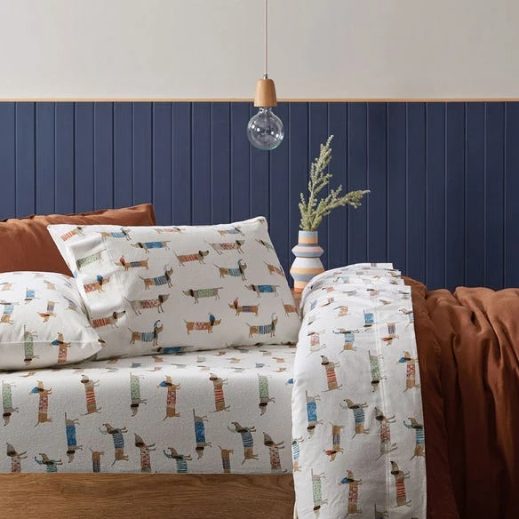 Morgan & Finch Dash Flannelette Sheet Set 3 Morgan & Finch Dash Flannelette Sheet Set