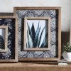 Morgan & Finch Flora Print 5x7 Frame - Natural/Blue