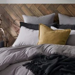 Bed Bath N Table Jersey Quilt Cover - Grey