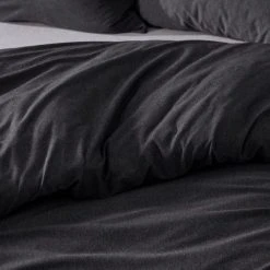 Bed Bath N Table Jersey Quilt Cover - Charcoal