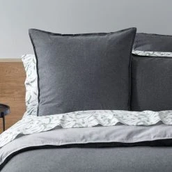 Morgan & Finch Lusso Brushed Cotton Quilt Cover - Charcoal Cool Grey -Morgan & Finch Shop G LUSSO 010301 00580 V22