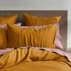 Morgan & Finch Milano Linen Quilt Cover - Mustard 1 Morgan & Finch Milano Linen Quilt Cover - Mustard -Morgan & Finch Shop G MILANO 010803 00140 V01