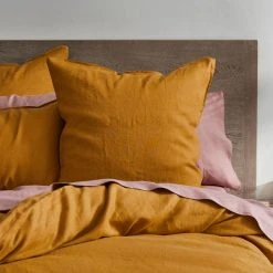 Morgan & Finch Milano Linen Quilt Cover - Mustard 19 Morgan & Finch Milano Linen Quilt Cover - Mustard -Morgan & Finch Shop G MILANO 010803 00140 V02