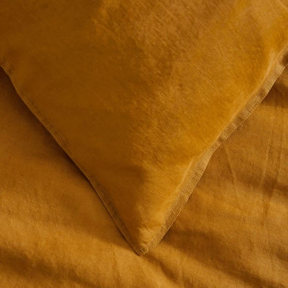 Morgan & Finch Milano Linen Quilt Cover - Mustard 9 Morgan & Finch Milano Linen Quilt Cover - Mustard - Image 7