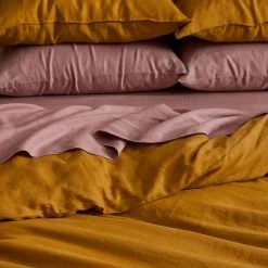 Morgan & Finch Milano Linen Quilt Cover - Mustard 13 Morgan & Finch Milano Linen Quilt Cover - Mustard -Morgan & Finch Shop G MILANO 010803 00140 V06