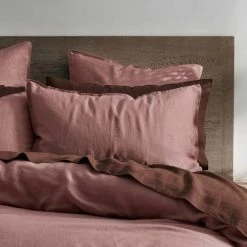 Morgan & Finch Milano Linen Quilt Cover - Rose -Morgan & Finch Shop G MILANO 010803 00280 V04