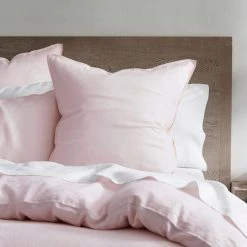 Morgan & Finch Milano Linen Quilt Cover - Blush -Morgan & Finch Shop G MILANO 010803 00290 V12