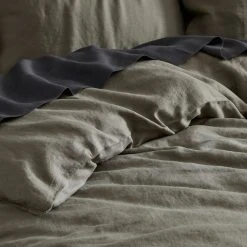 Morgan & Finch Milano Linen Quilt Cover - Khaki -Morgan & Finch Shop G MILANO 010803 00405 V01