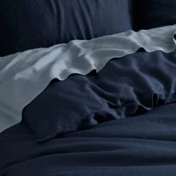 Morgan & Finch Milano Linen Quilt Cover - Ink -Morgan & Finch Shop G MILANO 010803 00540 V02