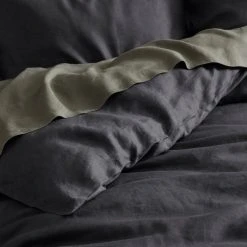 Morgan & Finch Milano Linen Quilt Cover - Granite -Morgan & Finch Shop G MILANO 010803 00650 V03