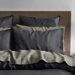 Morgan & Finch Milano Linen Quilt Cover - Granite -Morgan & Finch Shop G MILANO 010803 00650 V04