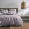 Morgan & Finch Milano Linen Quilt Cover - Silver -Morgan & Finch Shop G MILANO 010803 00905 V09