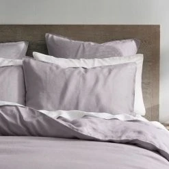 Morgan & Finch Milano Linen Quilt Cover - Silver -Morgan & Finch Shop G MILANO 010803 00905 V11