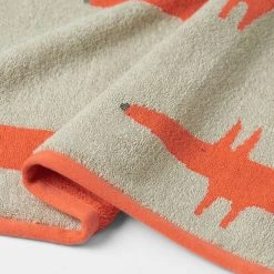 Harlequin Mr Fox Towel - Orange