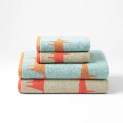Harlequin Mr Fox Towel - Light Blue