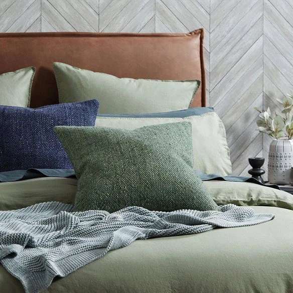 Morgan & Finch Olsen Linen/Cotton Quilt Cover - Green 8 Morgan & Finch Olsen Linen/Cotton Quilt Cover - Green - Image 6