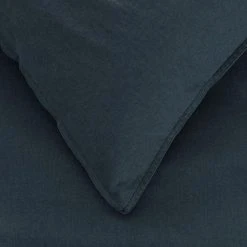 Morgan & Finch Olsen Linen/Cotton Quilt Cover - Slate Blue