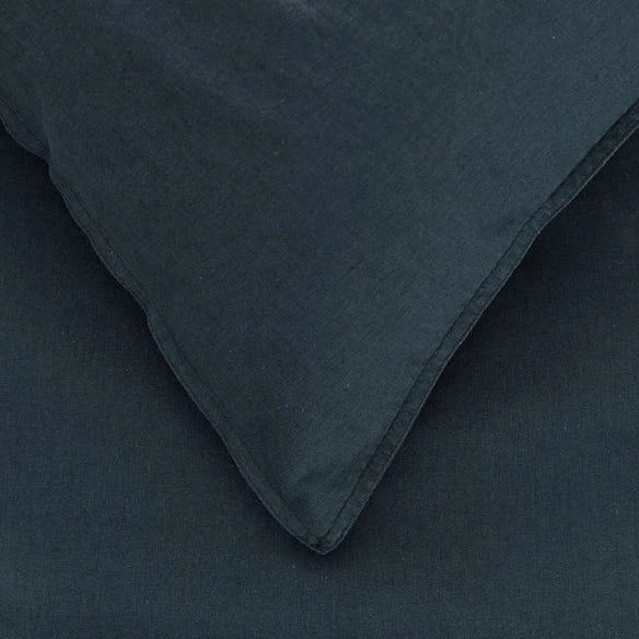 Morgan & Finch Olsen Linen/Cotton Quilt Cover - Slate Blue 3 Morgan & Finch Olsen Linen/Cotton Quilt Cover - Slate Blue