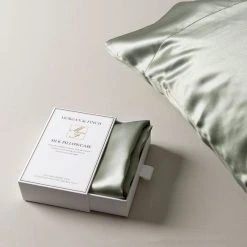Morgan & Finch Silk Pillowcase - Sage