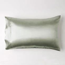 Morgan & Finch Silk Pillowcase - Sage -Morgan & Finch Shop G SILK PILCAS 010201 00445 V01