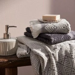 Morgan & Finch Tobago Towel - Charcoal -Morgan & Finch Shop G TOBAGO 080103 00580 V01