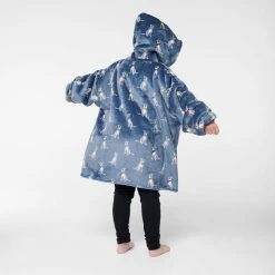 Morgan & Finch Hank Kids Hooded Sherpa Blanket -Morgan & Finch Shop LF Kids Hooded Sherpa Hank Blue 21451201 Back V2