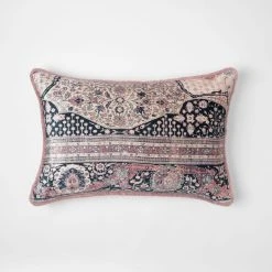 Morgan & Finch Aman Vintage Cushion - Multi/Pink -Morgan & Finch Shop M F Aman Vintage Cushion Multi Blush 60x40cm 20975601 1