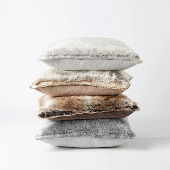 Morgan & Finch Arctic Faux Fur Cushion - Brown Fox 4 Morgan & Finch Arctic Faux Fur Cushion - Brown Fox - Image 2