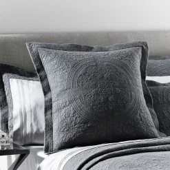 Morgan & Finch Artemida Bedspread - Charcoal 15 Morgan & Finch Artemida Bedspread - Charcoal -Morgan & Finch Shop M F Artemida Charcoal Euro 1