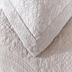 Morgan & Finch Artemida Bedspread - Stone -Morgan & Finch Shop M F Artemida Stone Detail 4