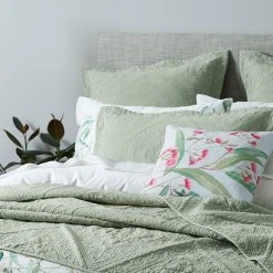 Morgan & Finch Asher Coverlet - Sage Green -Morgan & Finch Shop M F Asher Coverlet Detail 2